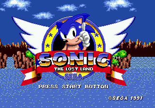 Sonic: The Lost Land Title Screen